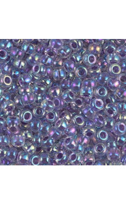 Miyuki rocailles Perlen 8/0 - Amethyst lined crystal ab 8-274